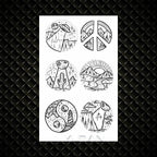 Fashion Small Sexy Black Temporary Waterproof Tattoo Cute Star Heart Tattoos Sticker Body Finger Tattoo For Kids Womens