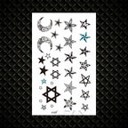 Fashion Small Sexy Black Temporary Waterproof Tattoo Cute Star Heart Tattoos Sticker Body Finger Tattoo For Kids Womens