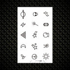 Fashion Small Sexy Black Temporary Waterproof Tattoo Cute Star Heart Tattoos Sticker Body Finger Tattoo For Kids Womens