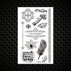 Fashion Small Sexy Black Temporary Waterproof Tattoo Cute Star Heart Tattoos Sticker Body Finger Tattoo For Kids Womens