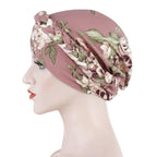 Fashion Soft Cotton Print Braid Turban Lightweight Muslim Turbans Head For Women Women's Hijabs Caps Hat Lightweight Inner Hijab Caps Elegant Arab Wrap Head Scarves Turban Scarf For Women