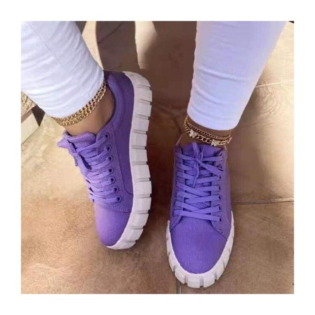 Fashion Spring New Purple Shoes Platform Sneakers Women Tenis Casual Shoes Lightweight Comfortable Vulcanize Shoes Luxury Fashion Womens Leather Sneakers Stevvex