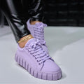 Fashion Spring New Purple Shoes Platform Sneakers Women Tenis Casual Shoes Lightweight Comfortable Vulcanize Shoes Luxury Fashion Womens Leather Sneakers Stevvex