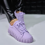 Fashion Spring New Purple Shoes Platform Sneakers Women Tenis Casual Shoes Lightweight Comfortable Vulcanize Shoes Luxury Fashion Womens Leather Sneakers Stevvex