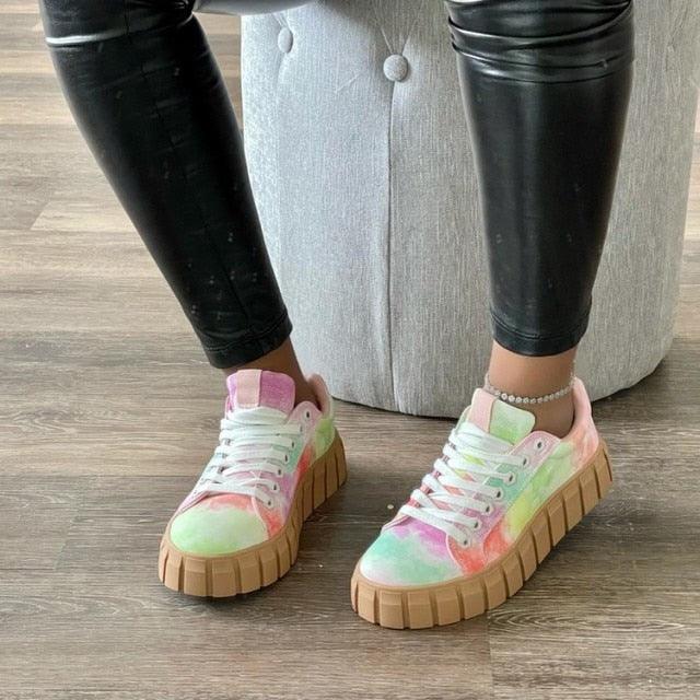 Fashion Spring New Purple Shoes Platform Sneakers Women Tenis Casual Shoes Lightweight Comfortable Vulcanize Shoes Luxury Fashion Womens Leather Sneakers Stevvex