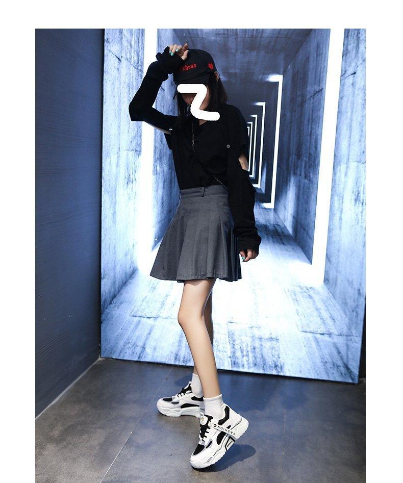 Fashion Spring Reflective Women Sneakers Lace Up Chunky Sneakers Mixed Color Women's Lightweight Casual Everyday Walking Fashion Chunky Sneakers Stevvex
