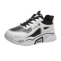Fashion Spring Reflective Women Sneakers Lace Up Chunky Sneakers Mixed Color Women's Lightweight Casual Everyday Walking Fashion Chunky Sneakers Stevvex