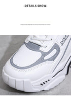 Fashion Spring Reflective Women Sneakers Lace Up Chunky Sneakers Mixed Color Women's Lightweight Casual Everyday Walking Fashion Chunky Sneakers Stevvex