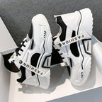 Fashion Spring Reflective Women Sneakers Lace Up Chunky Sneakers Mixed Color Women's Lightweight Casual Everyday Walking Fashion Chunky Sneakers Stevvex