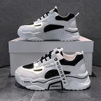 Fashion Spring Reflective Women Sneakers Lace Up Chunky Sneakers Mixed Color Women's Lightweight Casual Everyday Walking Fashion Chunky Sneakers Stevvex