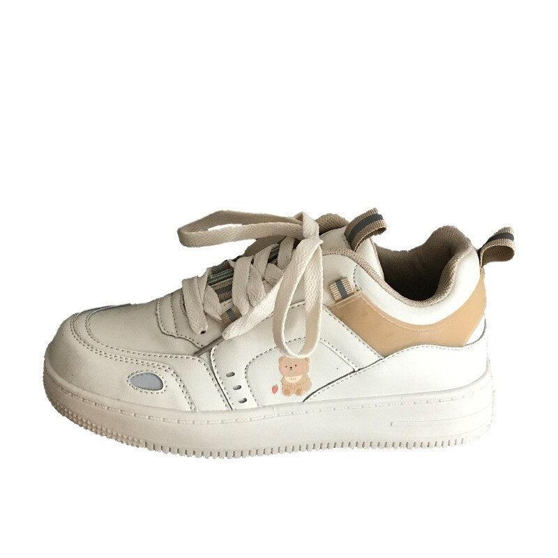 Fashion Spring Womens Sneakers Lace Up Casual Shoes Breathable Comfortable Women's Casual Flats Elegant Soft Walking Sneakers Elegant Soft Design Stevvex