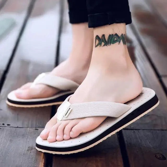 Fashion Summer Big Size Youth Slippers For Men Women Massage Non-Slip Cool Outside Flip Flops Breathable Thick-Soled Slippers Stevvex