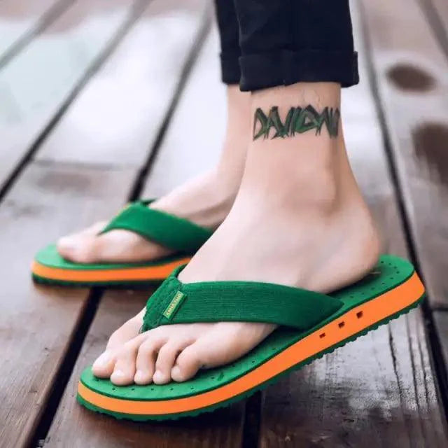 Fashion Summer Big Size Youth Slippers For Men Women Massage Non-Slip Cool Outside Flip Flops Breathable Thick-Soled Slippers Stevvex