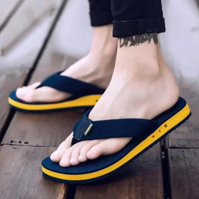 Fashion Summer Big Size Youth Slippers For Men Women Massage Non-Slip Cool Outside Flip Flops Breathable Thick-Soled Slippers Stevvex
