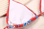 Fashion Swimwear Women Bikini Sets Women Lace Up Two Piece String Bikinis Beach Swimsuit Triangle Bathing Suit Side Tie Swimwear String Swimming Suit For Women Bathing Suit Micro Halter String Triangle Bikini Stevvex