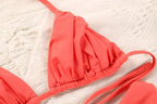 Fashion Swimwear Women Bikini Sets Women Lace Up Two Piece String Bikinis Beach Swimsuit Triangle Bathing Suit Side Tie Swimwear String Swimming Suit For Women Bathing Suit Micro Halter String Triangle Bikini Stevvex