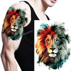 Fashion Temporary Sticker Tiger Tattoo Waterproof Removable Realistic Body Tatoo For Mens