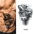 Fashion Temporary Sticker Tiger Tattoo Waterproof Removable Realistic Body Tatoo For Mens