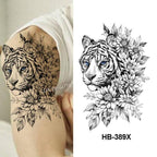 Fashion Temporary Sticker Tiger Tattoo Waterproof Removable Realistic Body Tatoo For Mens