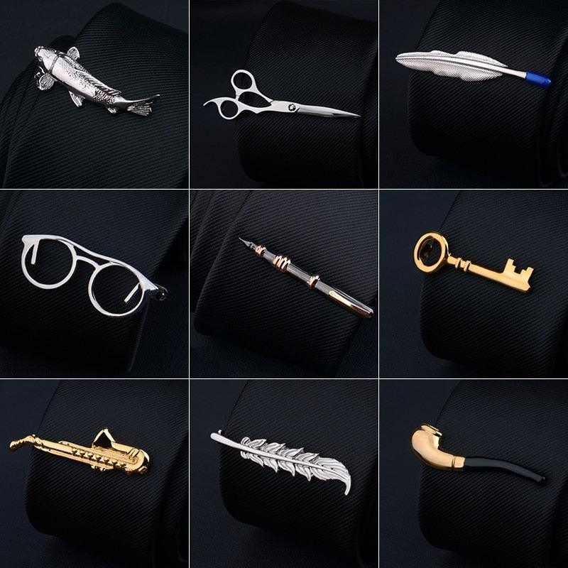 Fashion Tie Clips Men's Metal Necktie Bar Tie Bar Clip Men's Daily Tie Clip Accessories Unique Modern Stainless Steel Fashion Business Tie Bar Formal Shirt Wedding Ceremony Gold Tie Clip Men's Party Gifts Stevvex