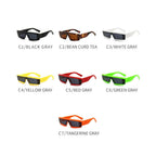 Fashion Trendy Chunky Frame 90s Rectangle Popular & Unique Square Small Sunglasses For Women & Men Rectangle Personalized Sun Glasses Design Outdoor Decent Shades Eyewear Stevvex