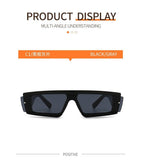 Fashion Trendy Chunky Frame 90s Rectangle Popular & Unique Square Small Sunglasses For Women & Men Rectangle Personalized Sun Glasses Design Outdoor Decent Shades Eyewear Stevvex