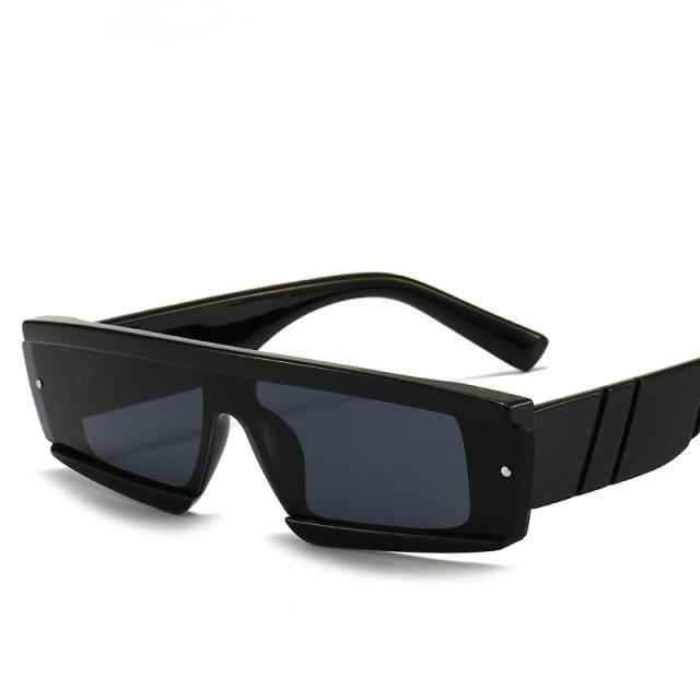 Fashion Trendy Chunky Frame 90s Rectangle Popular & Unique Square Small Sunglasses For Women & Men Rectangle Personalized Sun Glasses Design Outdoor Decent Shades Eyewear Stevvex