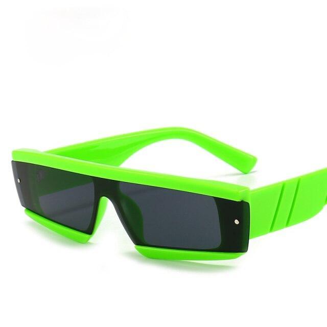 Fashion Trendy Chunky Frame 90s Rectangle Popular & Unique Square Small Sunglasses For Women & Men Rectangle Personalized Sun Glasses Design Outdoor Decent Shades Eyewear Stevvex