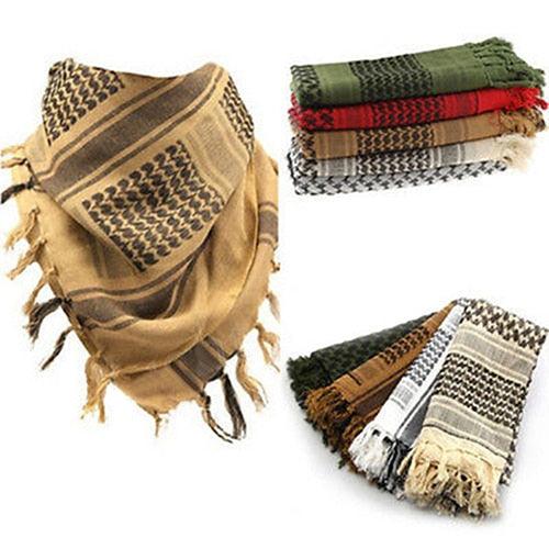 Fashion Unisex Lightweight Military Arab Tactical Desert Army Shemagh Keffiyeh Scarf Outdoor Unisex Army Military Tactical Arab Shemagh Cotton Scarves Hunting Keffiyeh Arabic Muslim Head Wrap Paintball Head Scarf Face Mesh Desert Bandanas Stevvex