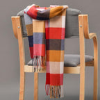 Fashion Winter Casual Classic Soft Plaid Popular Couple Lightweight Tartan Muffler Warm Scarf Cashmere Scarves Shawls Wraps Lightweight Women Warm Lattice Scarves Cashmere Hijab For Women Stevvex