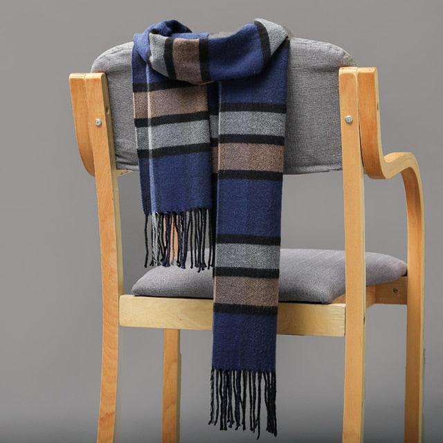 Fashion Winter Casual Classic Soft Plaid Popular Couple Lightweight Tartan Muffler Warm Scarf Cashmere Scarves Shawls Wraps Lightweight Women Warm Lattice Scarves Cashmere Hijab For Women Stevvex