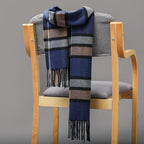 Fashion Winter Casual Classic Soft Plaid Popular Couple Lightweight Tartan Muffler Warm Scarf Cashmere Scarves Shawls Wraps Lightweight Women Warm Lattice Scarves Cashmere Hijab For Women Stevvex