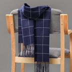 Fashion Winter Casual Classic Soft Plaid Popular Couple Lightweight Tartan Muffler Warm Scarf Cashmere Scarves Shawls Wraps Lightweight Women Warm Lattice Scarves Cashmere Hijab For Women Stevvex