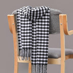 Fashion Winter Casual Classic Soft Plaid Popular Couple Lightweight Tartan Muffler Warm Scarf Cashmere Scarves Shawls Wraps Lightweight Women Warm Lattice Scarves Cashmere Hijab For Women Stevvex