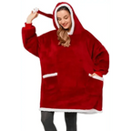 Fashion Winter Oversized Hoodie Women Sweatshirt Hooded Bathrobe Coats Blanket With Sleeves Fleece Christmas TV Blanket Warm Blank Flannel Hoodie Cozy Plush Blanket Hooded Blanket Design Hoodie For Men Women Stevvex