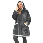 Fashion Winter Oversized Hoodie Women Sweatshirt Hooded Bathrobe Coats Blanket With Sleeves Fleece Christmas TV Blanket Warm Blank Flannel Hoodie Cozy Plush Blanket Hooded Blanket Design Hoodie For Men Women Stevvex