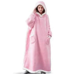 Fashion Winter Oversized Hoodies Sweatshirt Women Men Pullover Giant TV Blanket Hoodie Super Long Blanket With Sleeves  Super Long Flannel Blanket with Sleeves Winter Hoodie for Women Men Giant Fleece Pullover Oversized Hoodie Stevvex