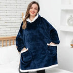 Fashion Winter Oversized Hoodies Sweatshirt Women Men Pullover Giant TV Blanket Hoodie Super Long Blanket With Sleeves  Super Long Flannel Blanket with Sleeves Winter Hoodie for Women Men Giant Fleece Pullover Oversized Hoodie Stevvex