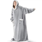 Fashion Winter Oversized Hoodies Sweatshirt Women Men Pullover Giant TV Blanket Hoodie Super Long Blanket With Sleeves  Super Long Flannel Blanket with Sleeves Winter Hoodie for Women Men Giant Fleece Pullover Oversized Hoodie Stevvex