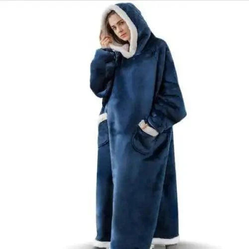 Fashion Winter Oversized Hoodies Sweatshirt Women Men Pullover Giant TV Blanket Hoodie Super Long Blanket With Sleeves  Super Long Flannel Blanket with Sleeves Winter Hoodie for Women Men Giant Fleece Pullover Oversized Hoodie Stevvex