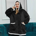 Fashion Winter Oversized Hoodies Sweatshirt Women Men Pullover Giant TV Blanket Hoodie Super Long Blanket With Sleeves  Super Long Flannel Blanket with Sleeves Winter Hoodie for Women Men Giant Fleece Pullover Oversized Hoodie Stevvex