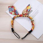Fashion Women Chiffon Floral Bowknot Braid Headbands Ladies Girl Rabbit Ears Hairband Elastic Banana Leaf Beach Gorgeous Hair Accessories For Women Stevvex