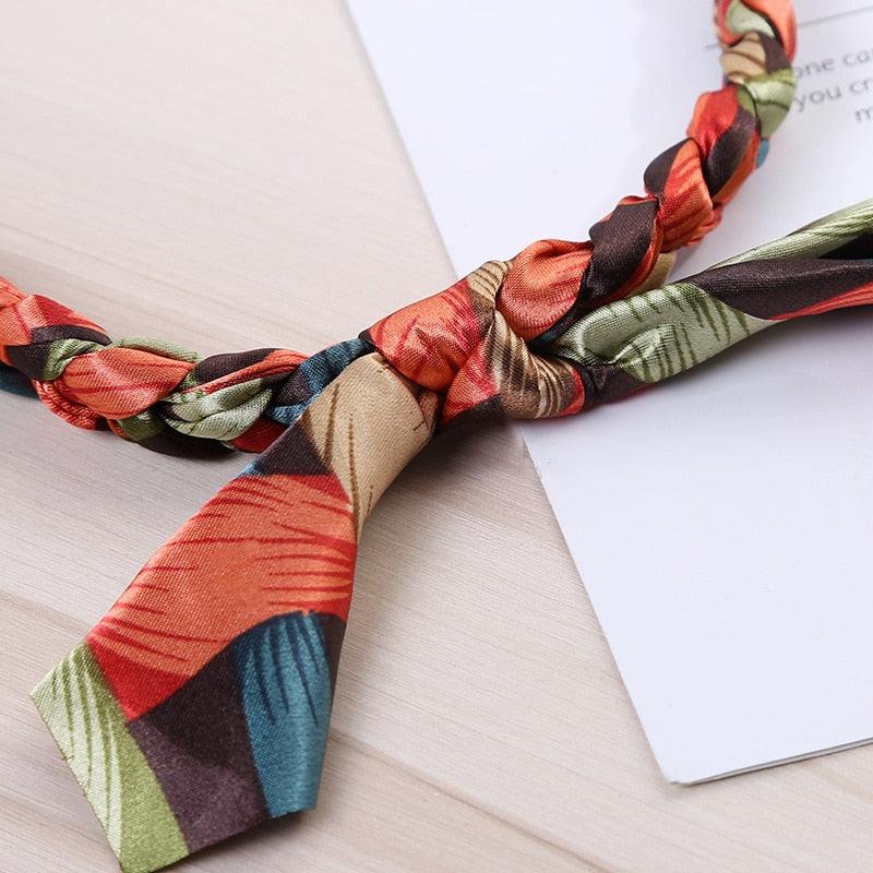 Fashion Women Chiffon Floral Bowknot Braid Headbands Ladies Girl Rabbit Ears Hairband Elastic Banana Leaf Beach Gorgeous Hair Accessories For Women Stevvex