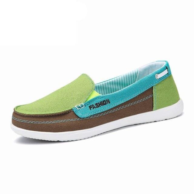 Fashion Women Flat Shoes New Espadrilles Casual Canvas Spring Summer Women Flat Mesh Running Casual Slip On Comfortable Walking Flats Shoes For Womens Stevvex