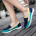 Fashion Women Flat Shoes New Espadrilles Casual Canvas Spring Summer Women Flat Mesh Running Casual Slip On Comfortable Walking Flats Shoes For Womens Stevvex