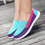 Fashion Women Flat Shoes New Espadrilles Casual Canvas Spring Summer Women Flat Mesh Running Casual Slip On Comfortable Walking Flats Shoes For Womens Stevvex