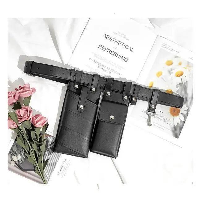 Fashion Women Leather Luxury Women Fanny Pack Black Retro Crossbody Shoulder Purse Wallet Party Bag For Women And Girl Stevvex