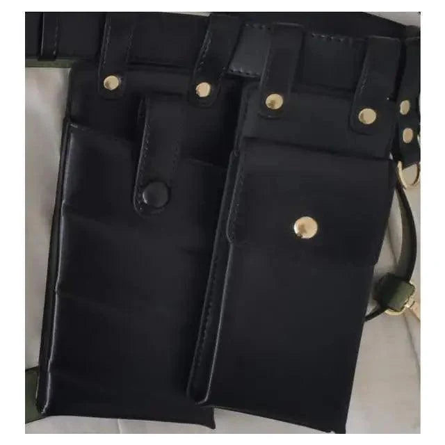 Fashion Women Leather Luxury Women Fanny Pack Black Retro Crossbody Shoulder Purse Wallet Party Bag For Women And Girl Stevvex