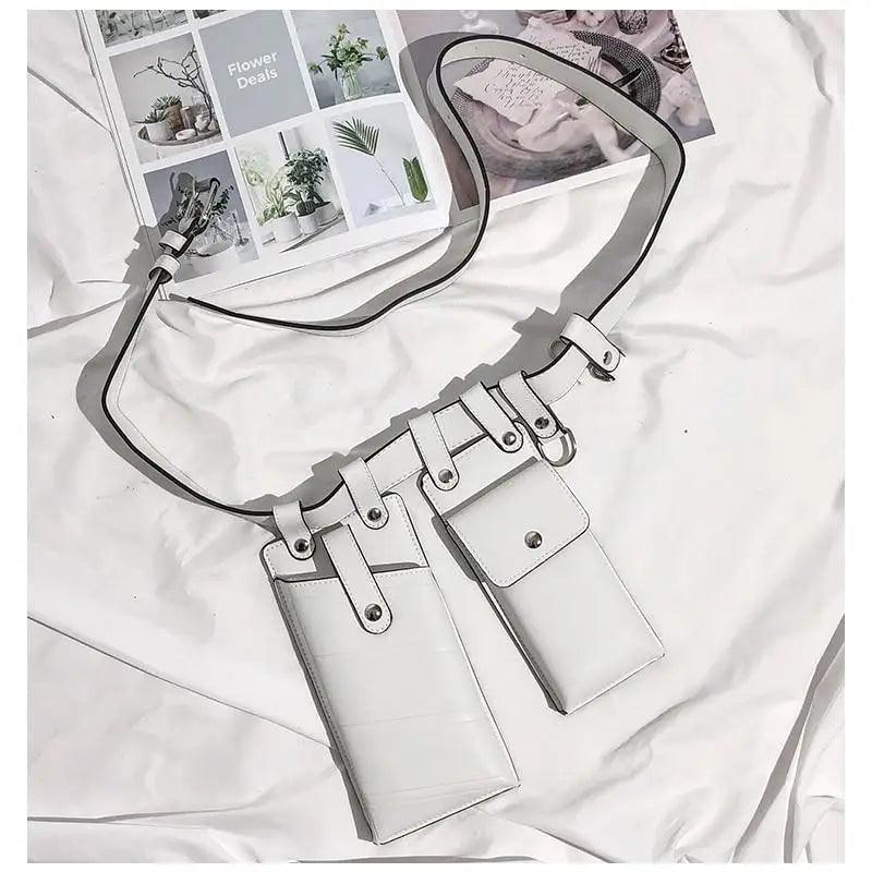 Fashion Women Leather Luxury Women Fanny Pack Black Retro Crossbody Shoulder Purse Wallet Party Bag For Women And Girl Stevvex
