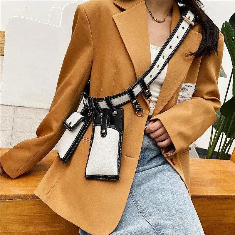 Fashion Women Leather Luxury Women Fanny Pack Black Retro Crossbody Shoulder Purse Wallet Party Bag For Women And Girl Stevvex